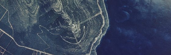 Capo Caccia, foto aerea del Monte Tidone