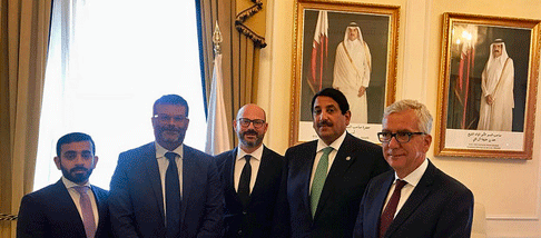 Incontro tra Pigliaru, Arru, Careddu e ambasciatore Qatar Abdulaziz Bin Ahmed Al Malki Al Jehani
