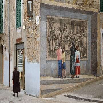 Fonni, scorcio con Murale del Pilloni [360x360]