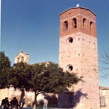 Zerfaliu, chiesa parrocchiale della Santissima Trasfigurazione: il campanile negli anni '70 [360x360]