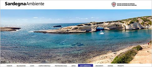 Nuova home page sito Sardegna Ambiente