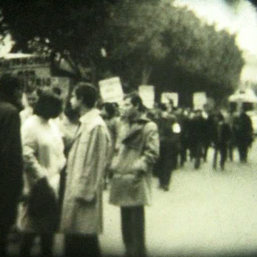 Prima manifestazione della contestazione studentesca a Cagliari